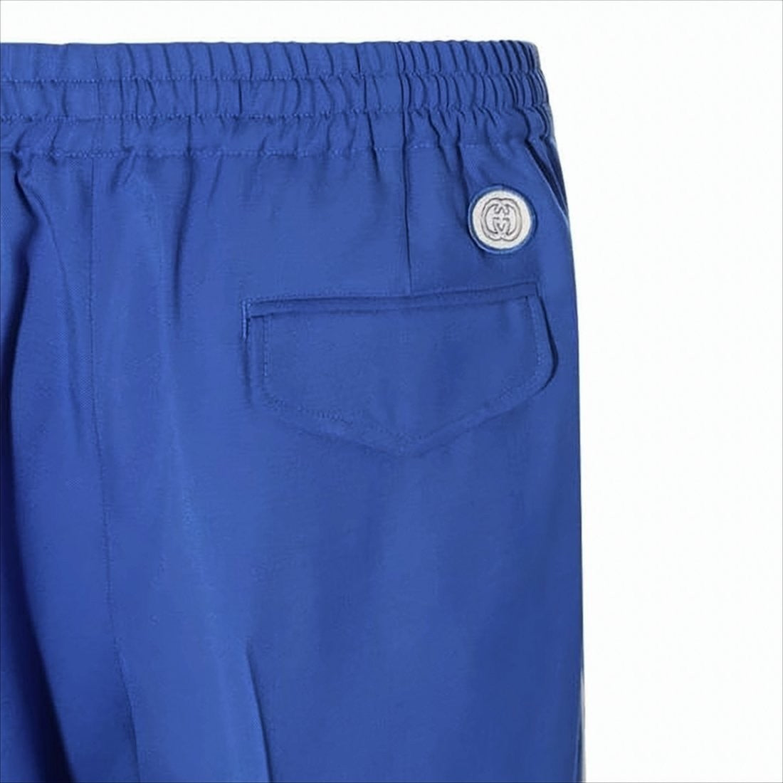 Gucci Slim Tapered Pants In Smooth Blue Mohair