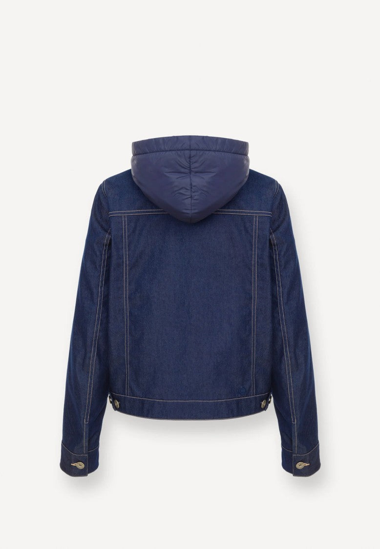 Colmar Navy Blue Hooded Denim Jacket