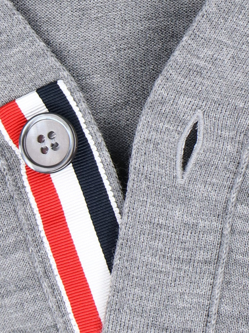 Thom Browne Logo Cardigan – Grey