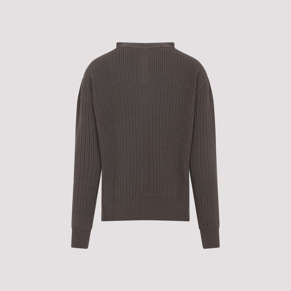 Rick Owens Ribbed High Neck Sweater With Contemporary Aesthetic