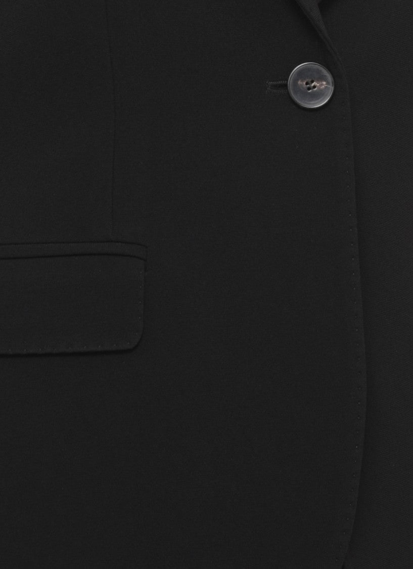 Alberto Biani Black Notched Lapel Single-Breasted Tailored Jacket