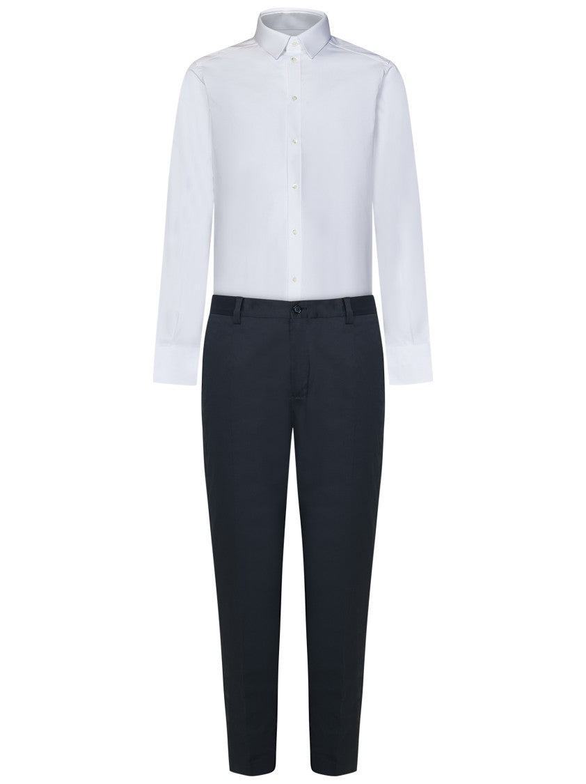 Dolce & Gabbana Stretch-Cotton Shirt With Pointed Flat Collar