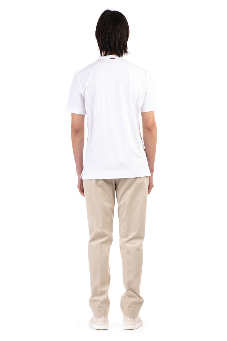 Zegna Mercerized Cotton Logo T-Shirt