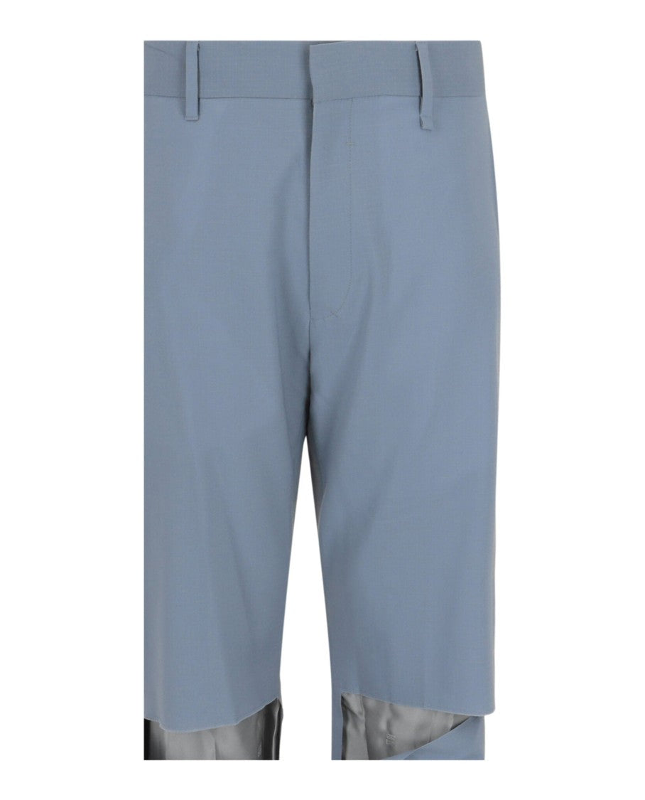 Givenchy Mid Rise Destroyed Effect Straight Leg Pants