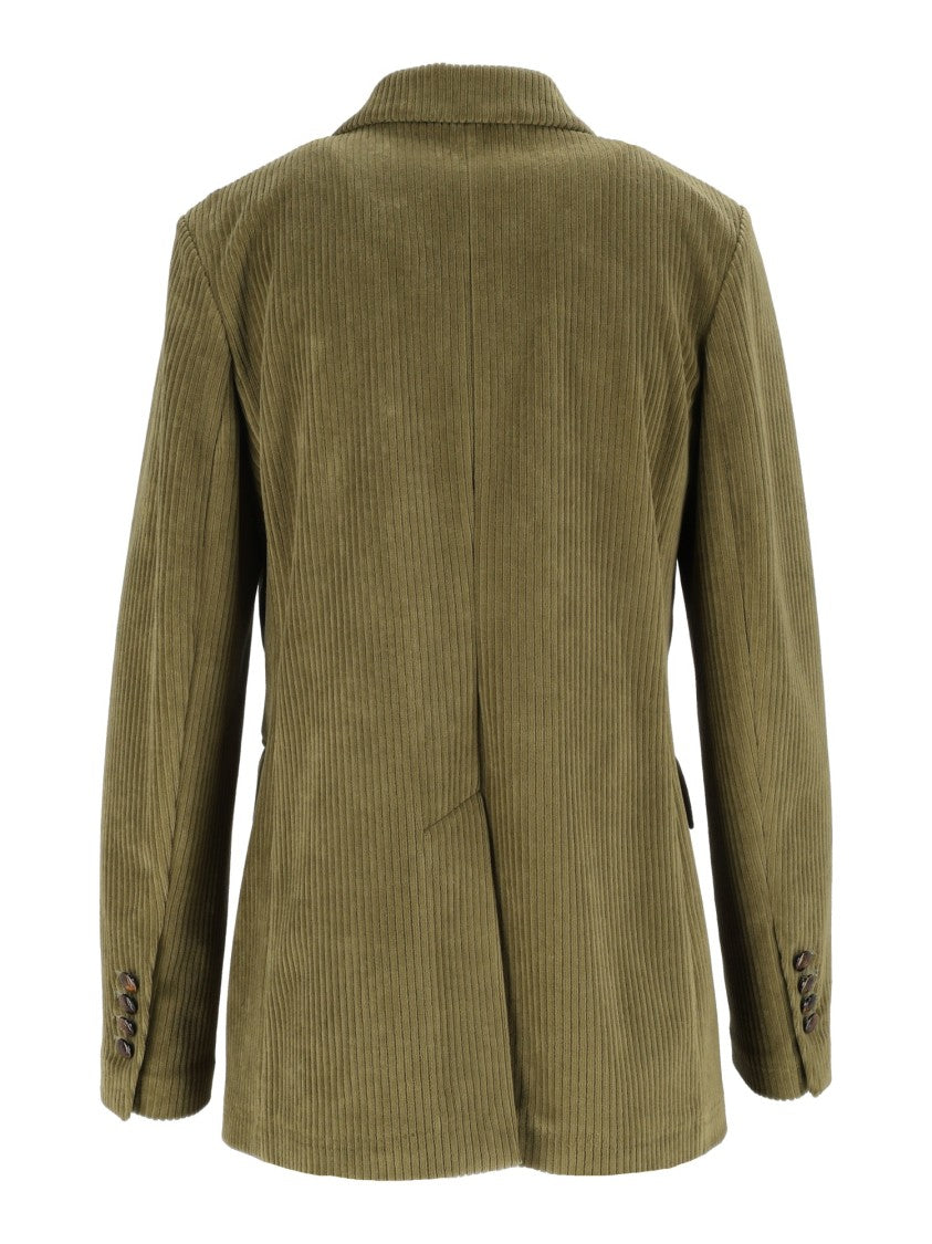 Circolo 1901 Corduroy Wide Lapel Double-Breasted Jacket