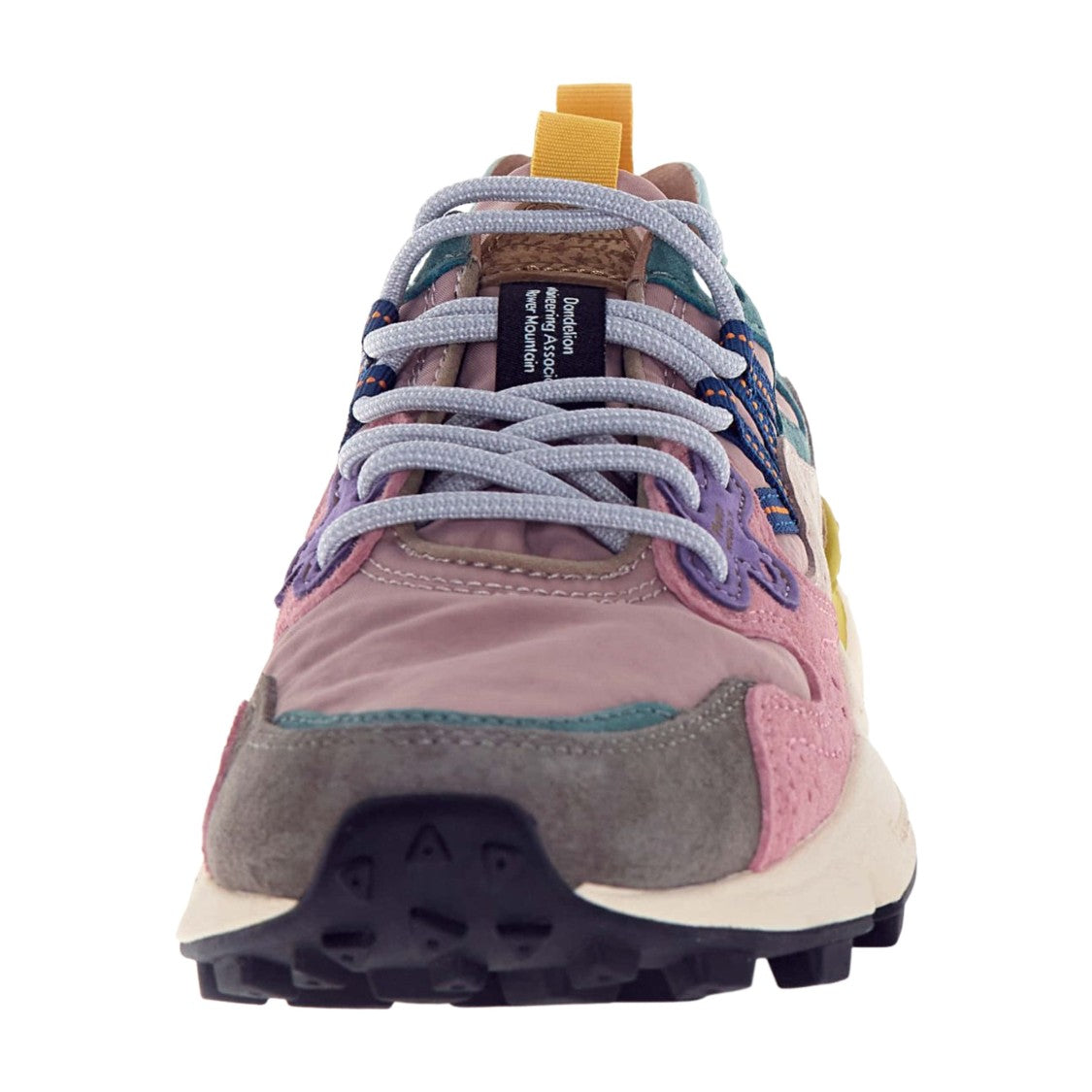 Flower Mountain Yamano 3 Sneaker In Gray And Pink Technical Fabric