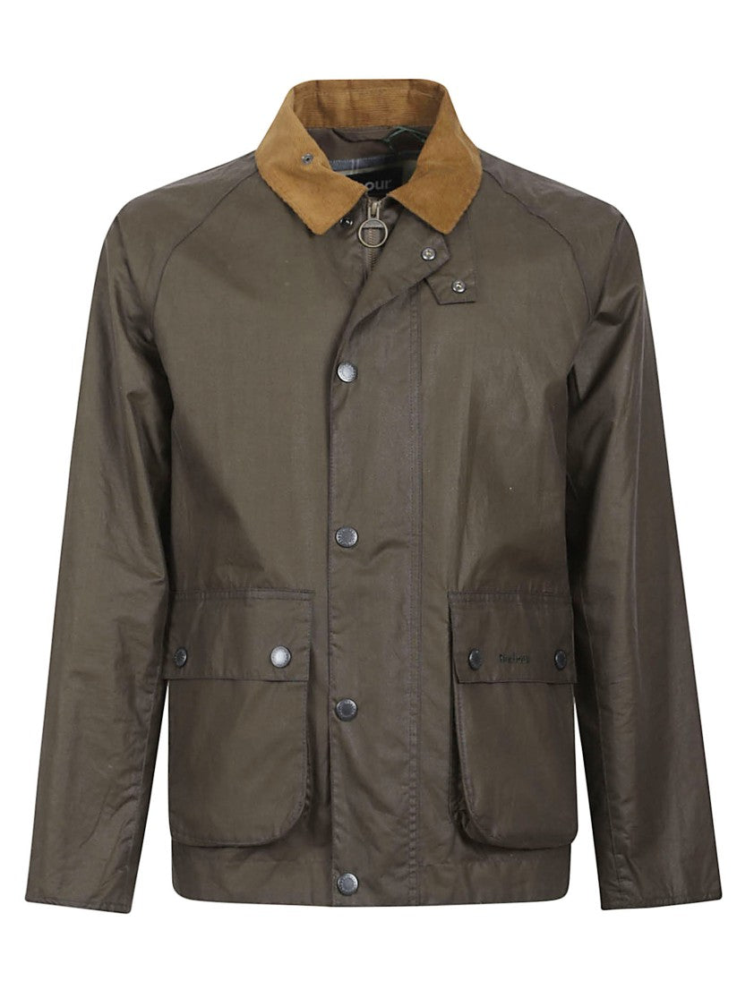 Barbour Waxed Cotton Jacket With Corduroy Collar