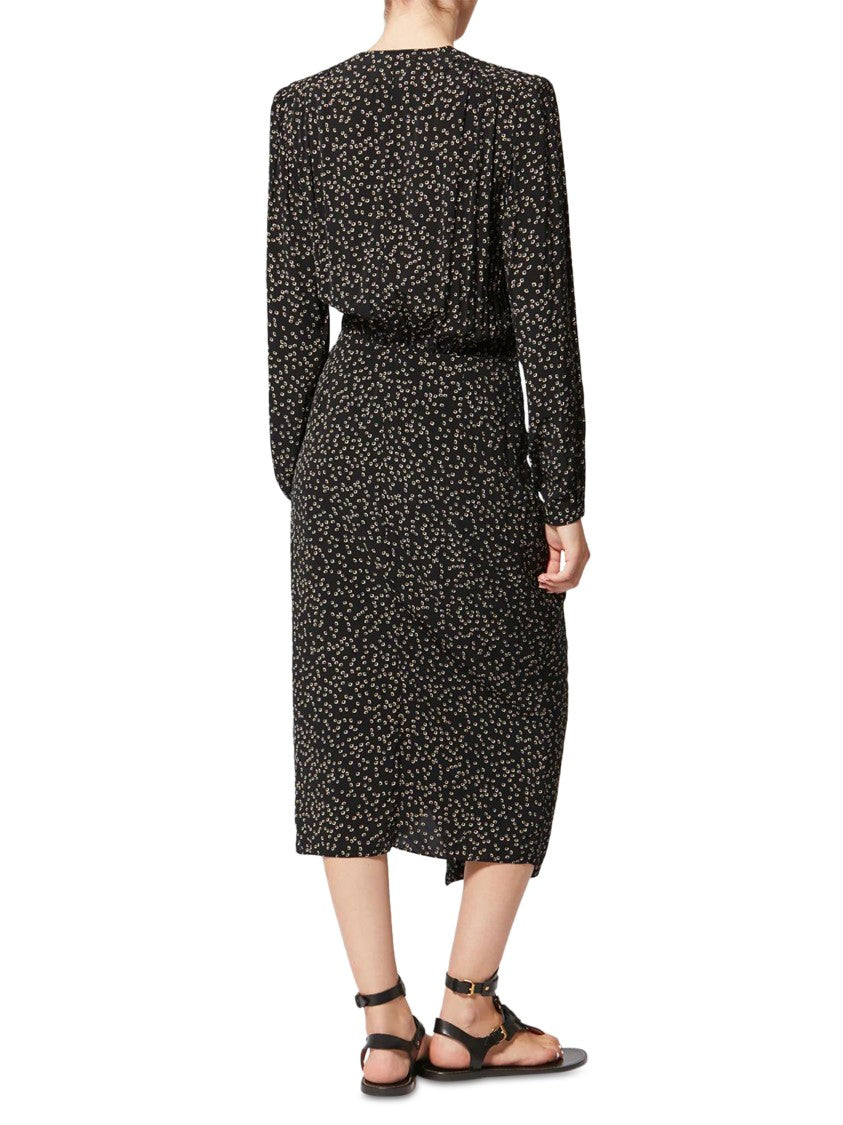 Isabel Marant Étoile Scattered Print Midi Dress With V-Neckline