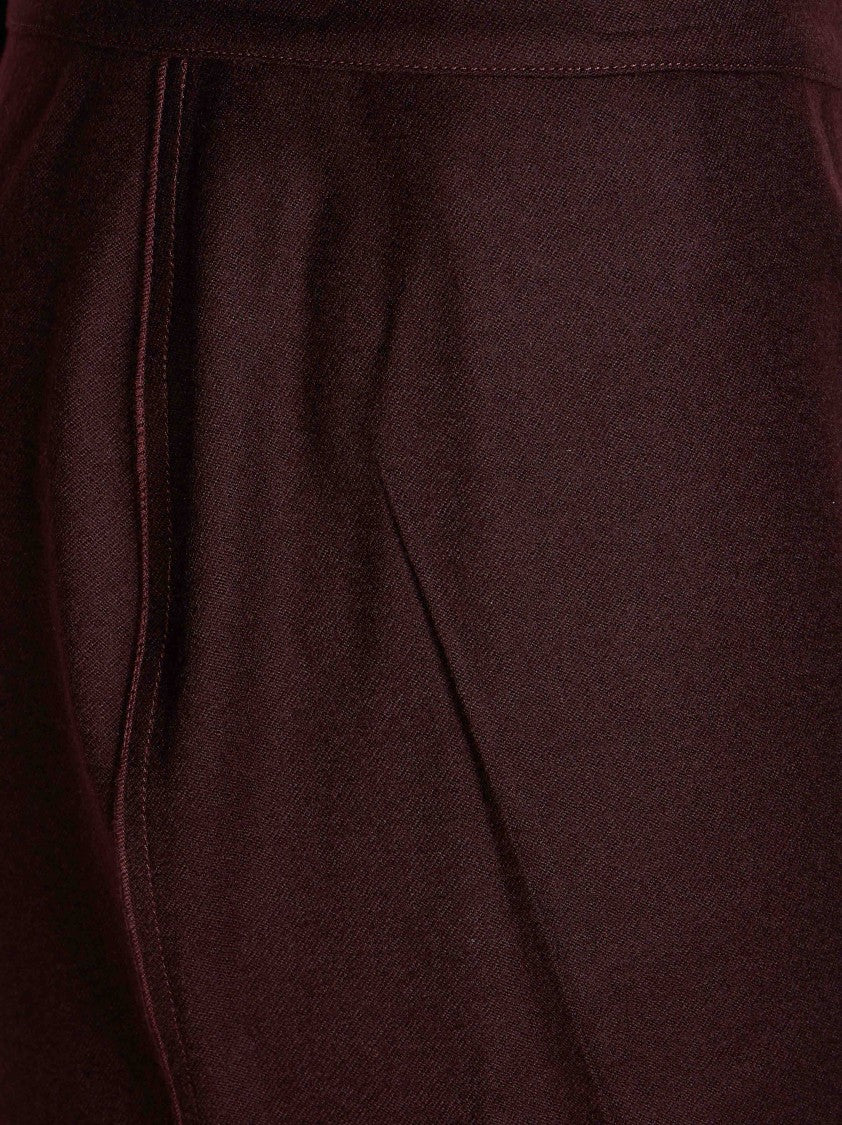 Victoria Beckham Pressed Tailored Back Slit Straight Skirt