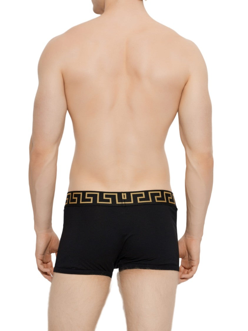 Versace Gold Emblem Cotton-Blend Boxer Briefs