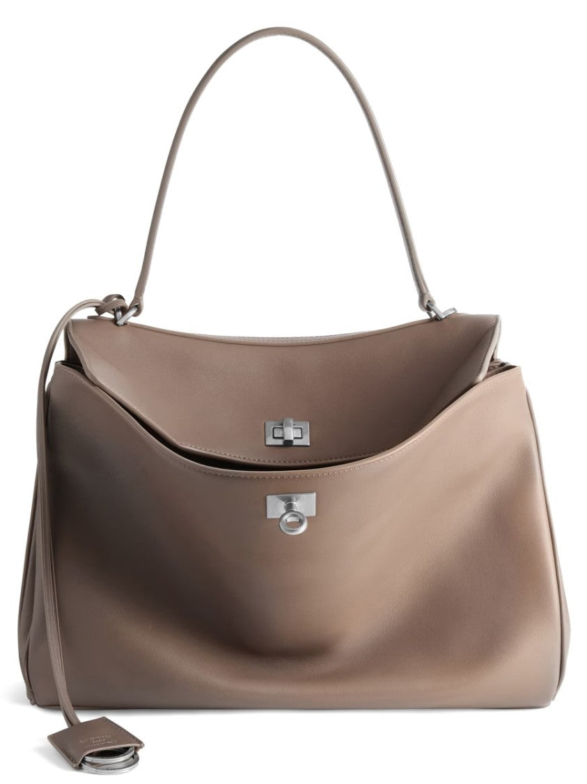 Balenciaga Medium Leather Rodeo Bag With Adjustable Shoulder Strap