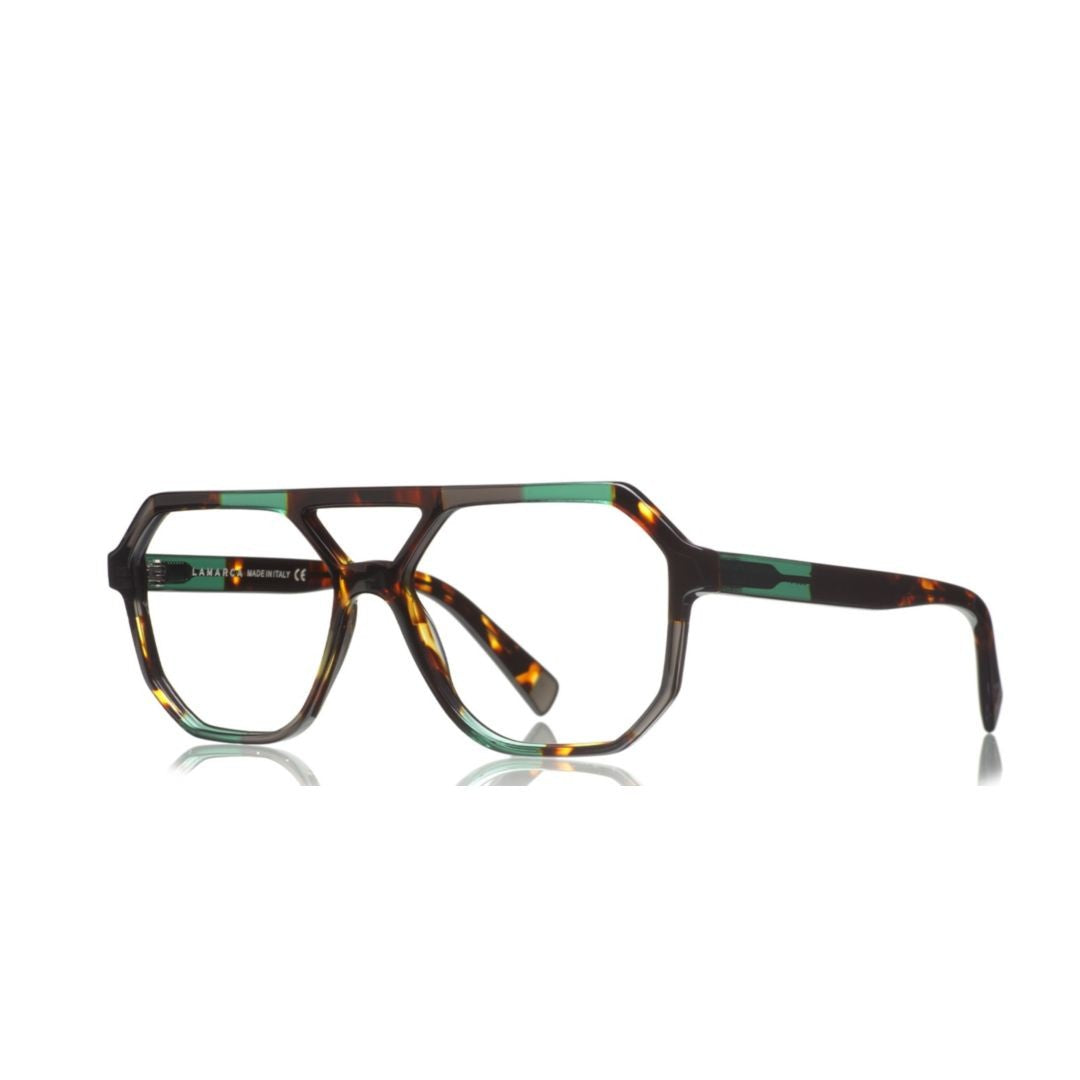 Lamarca Mosaico 164 Geometric Tortoiseshell And Green Acetate Sunglasses