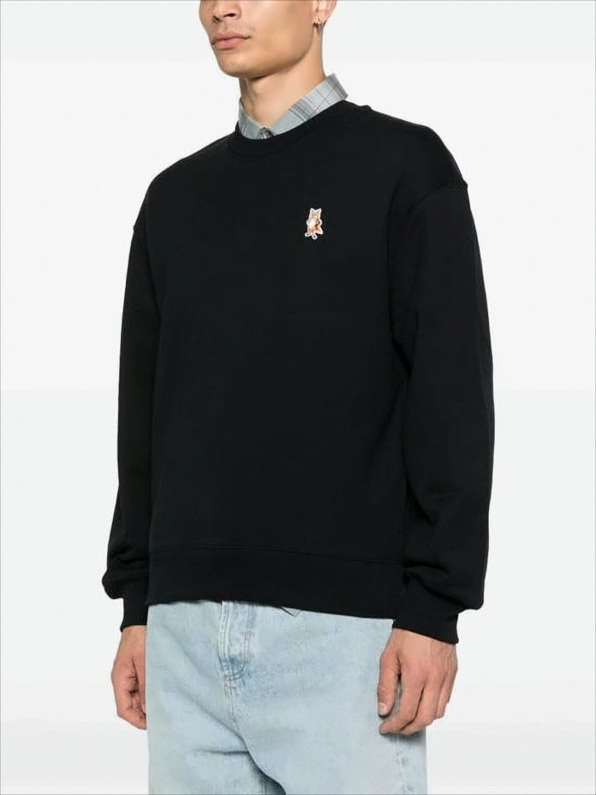 Maison Kitsuné Classic Crew Neck Black Sweatshirt