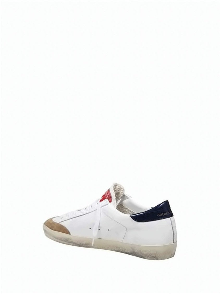 Golden Goose Low-Top White Leather Sneakers With Vintage Accents