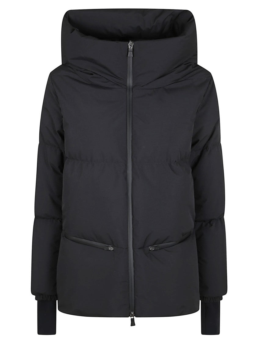 Herno Puffer Jacket With Structured Collar And Zipper Closure