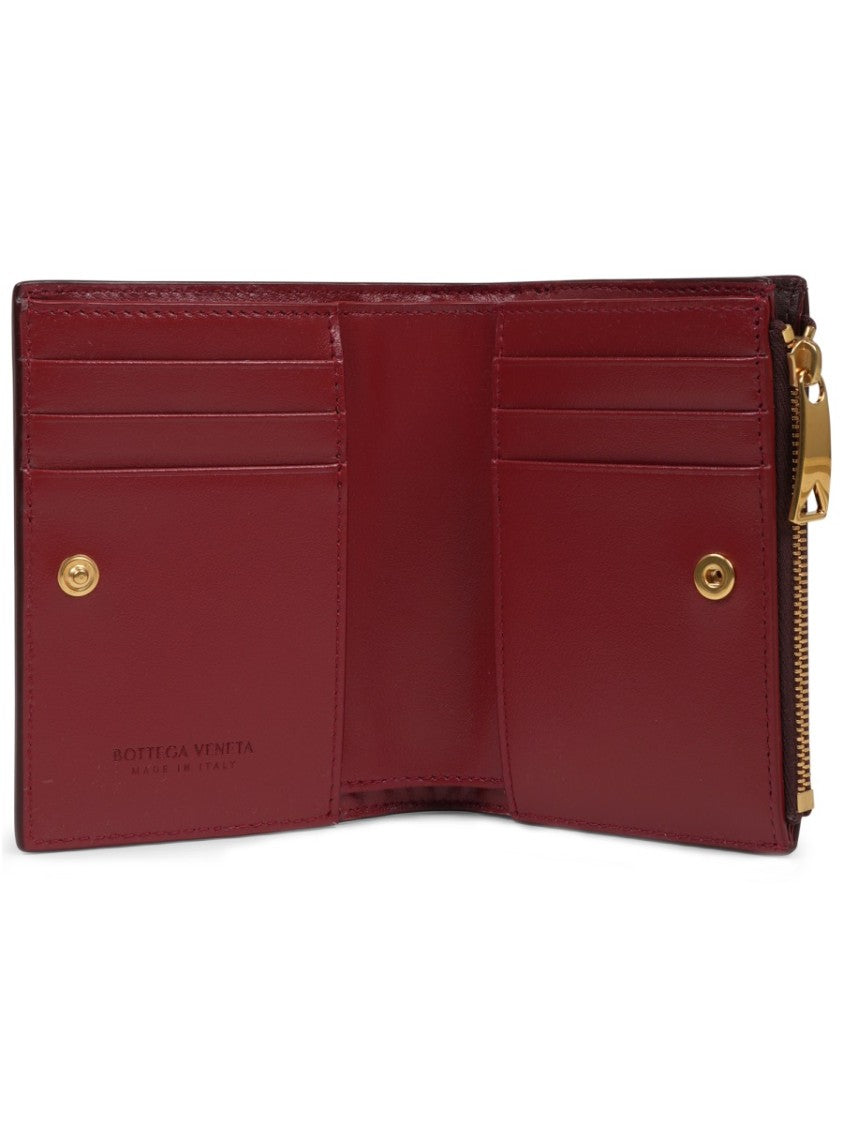 Bottega Veneta Compact Bi-Fold Wallet With Woven Detail