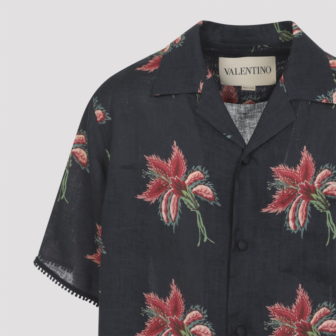 Valentino Relaxed Fit Floral Pattern Short-Sleeve Shirt
