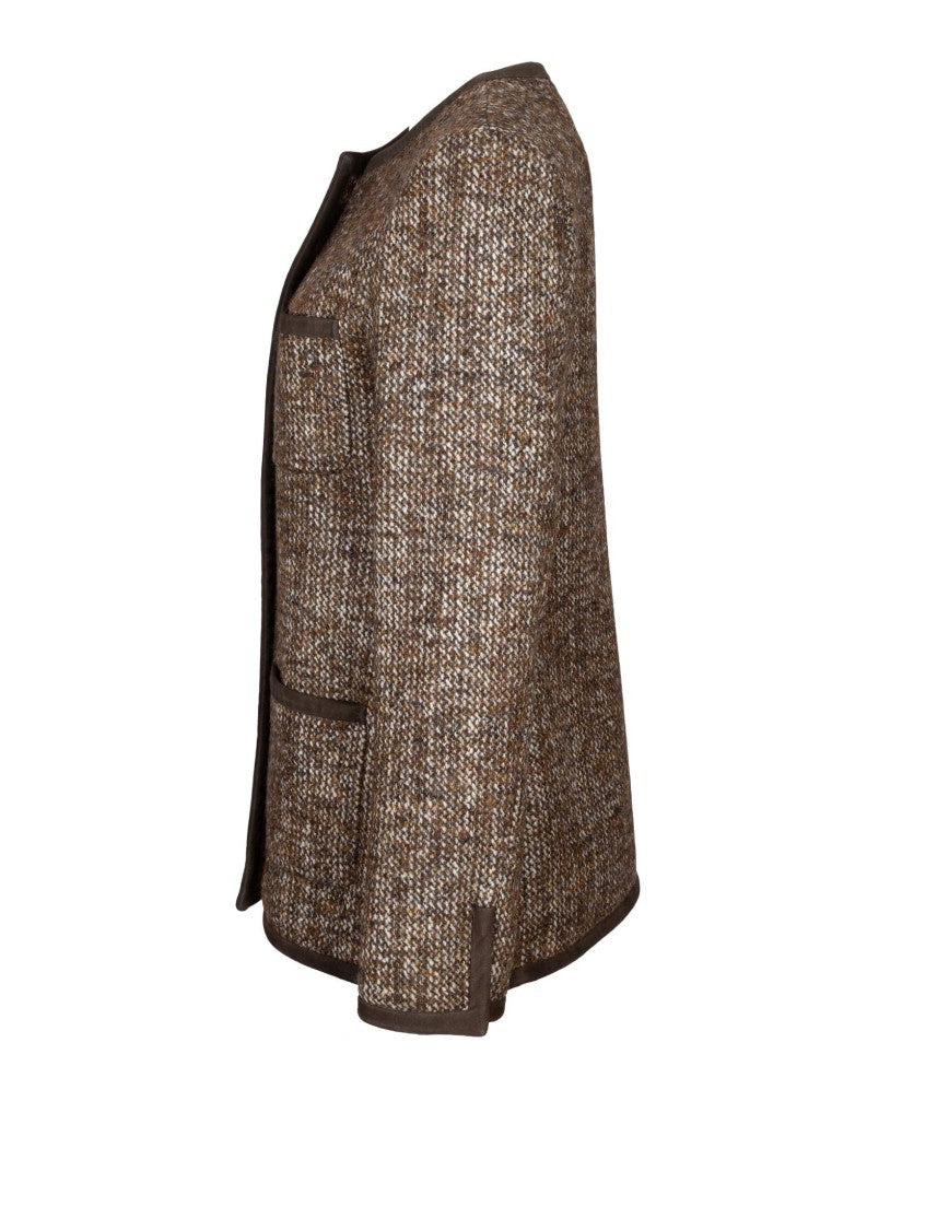 Golden Goose Coffee  Journay Wool Tweed Jacket