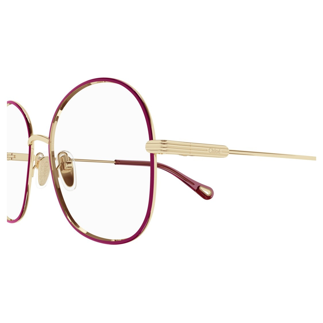 Chloé Ch0138o Rounded Square Metal Eyeglasses