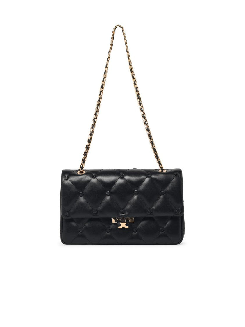 Tory Burch Black Bunny Knot Quilted Nappa Leather Shoulder Bag