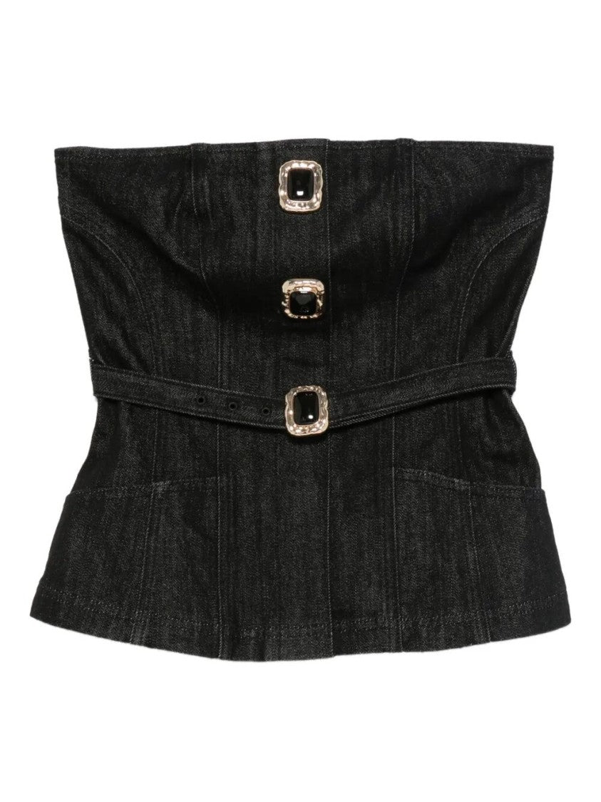 Self-Portrait Lace Trim Knit Top