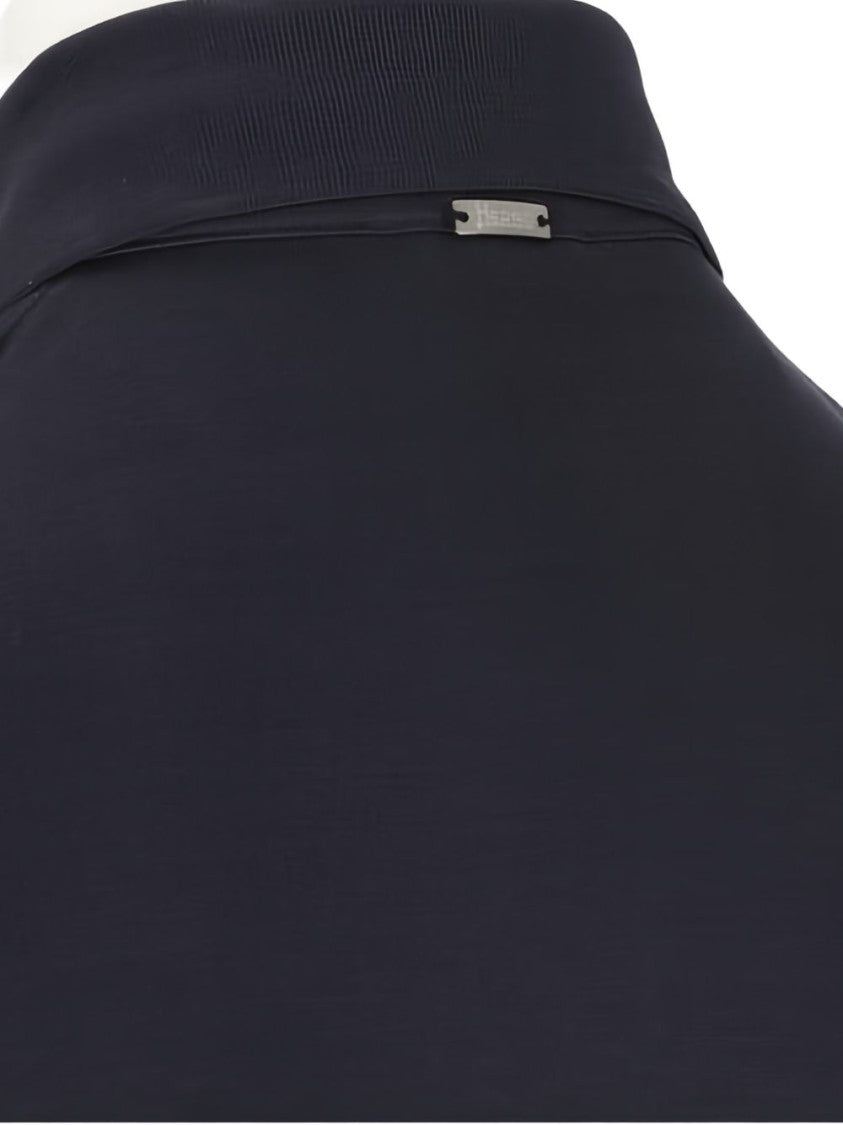 Herno Blue Button Short-Sleeve Polo Shirt