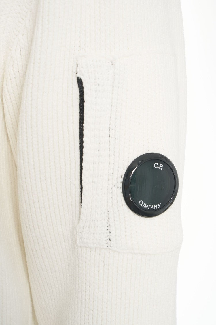 C.P. Company Timeless Crew Neck Sweater With Iconic Lens Detail