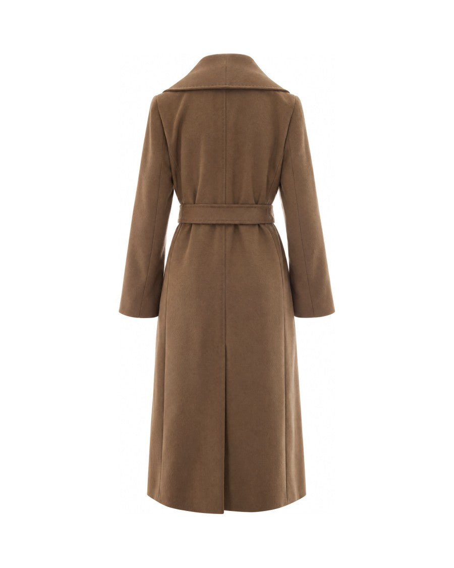 Max Mara Cuoio Loriana Shawl Collar Pure Wool Coat