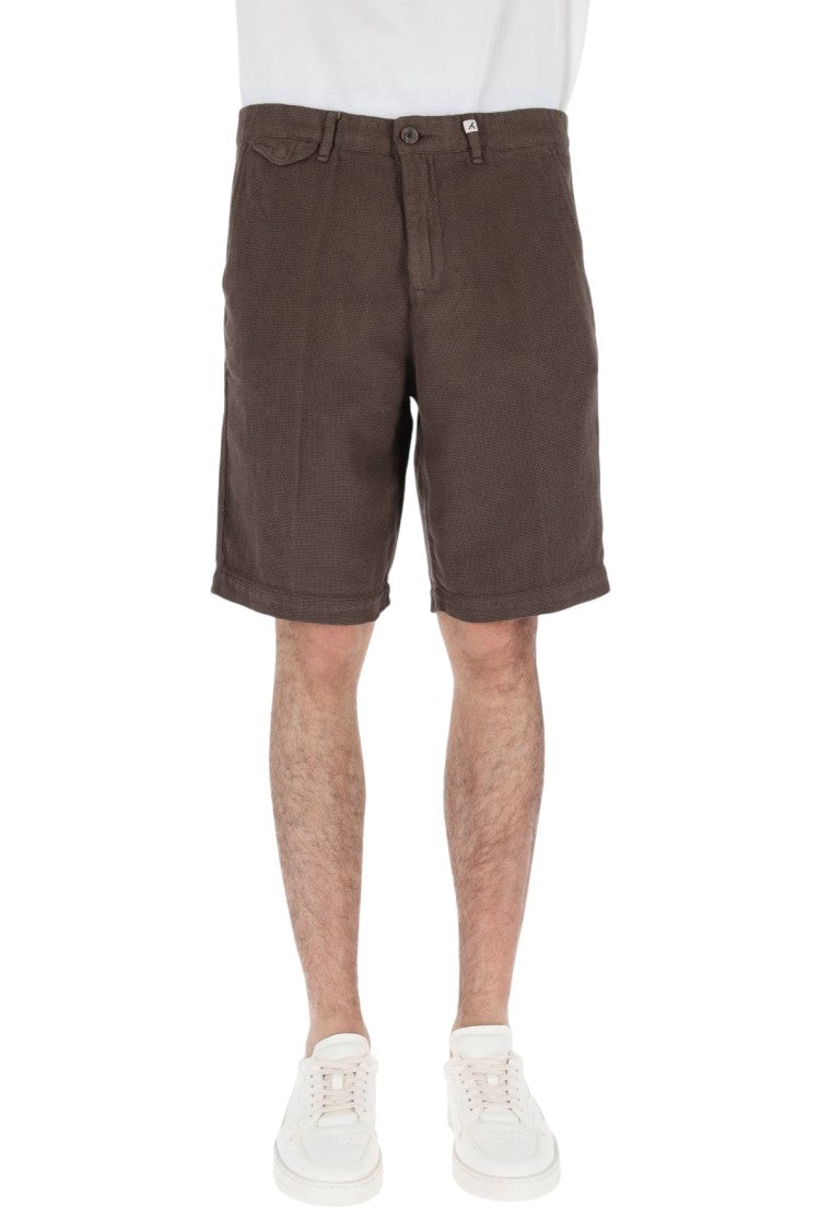 Myths Woven Cotton-Linen Denim Shorts