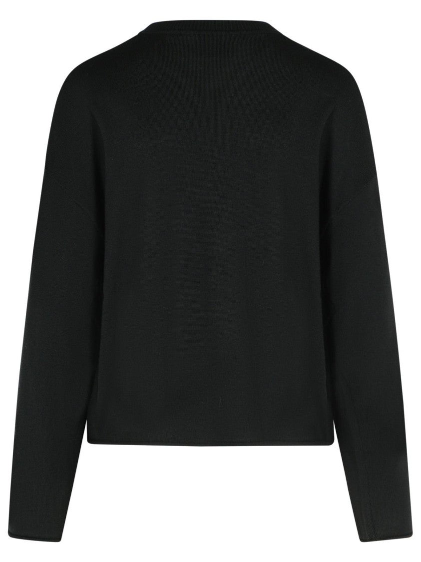 Moschino Jeans Black Virgin Wool Sweater