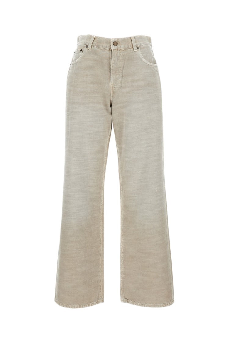 Haikure Mid-To-Low Rise Cotton Trousers With Straight Wide-Leg Silhouette