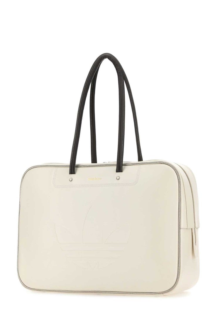Adidas Ivory Leather Travel Bag