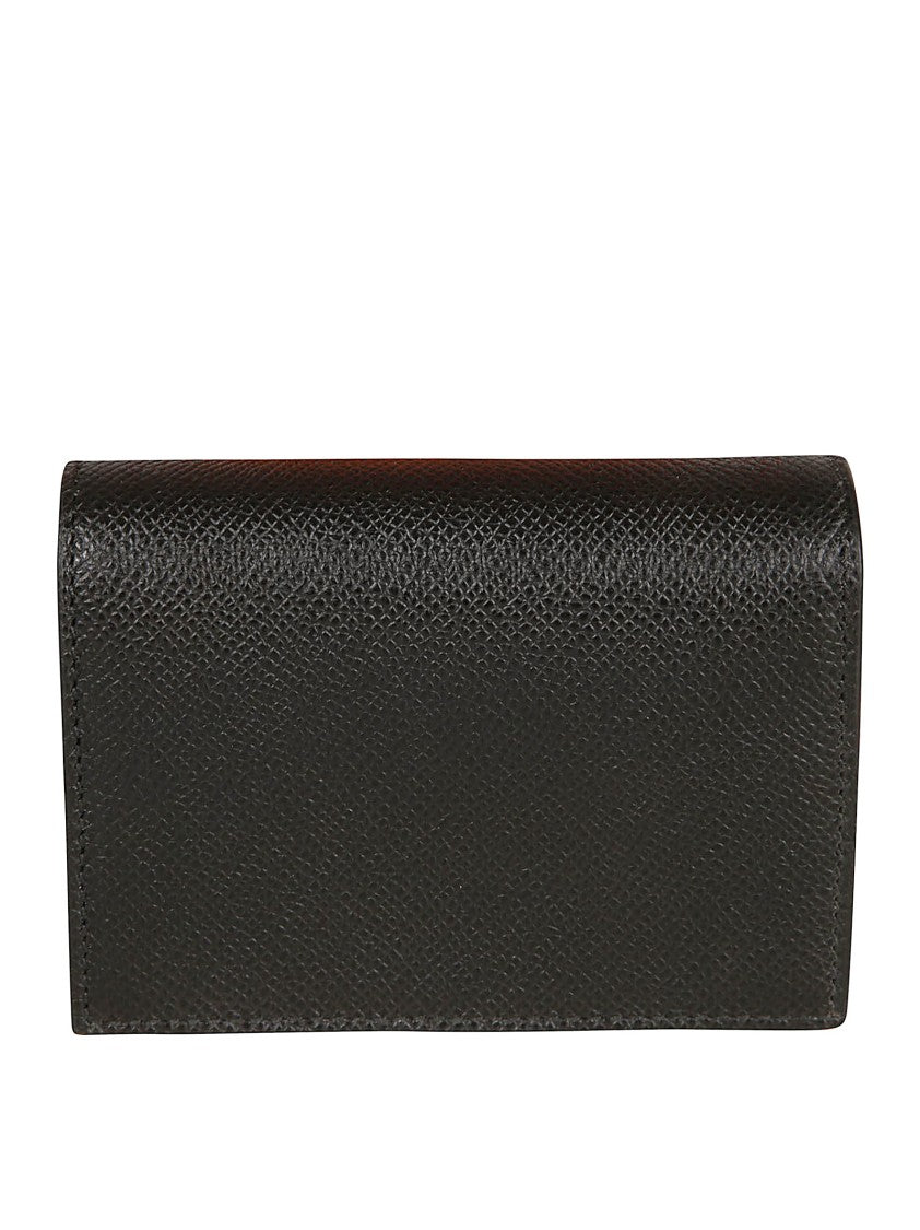 Ferragamo Hammered Calfskin Wallet With Vara Bow Detail