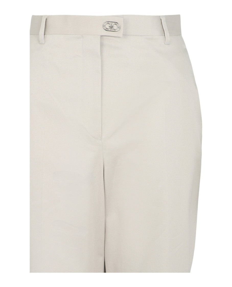 Ferragamo Tailored Cotton-Blend Tapered Trouser