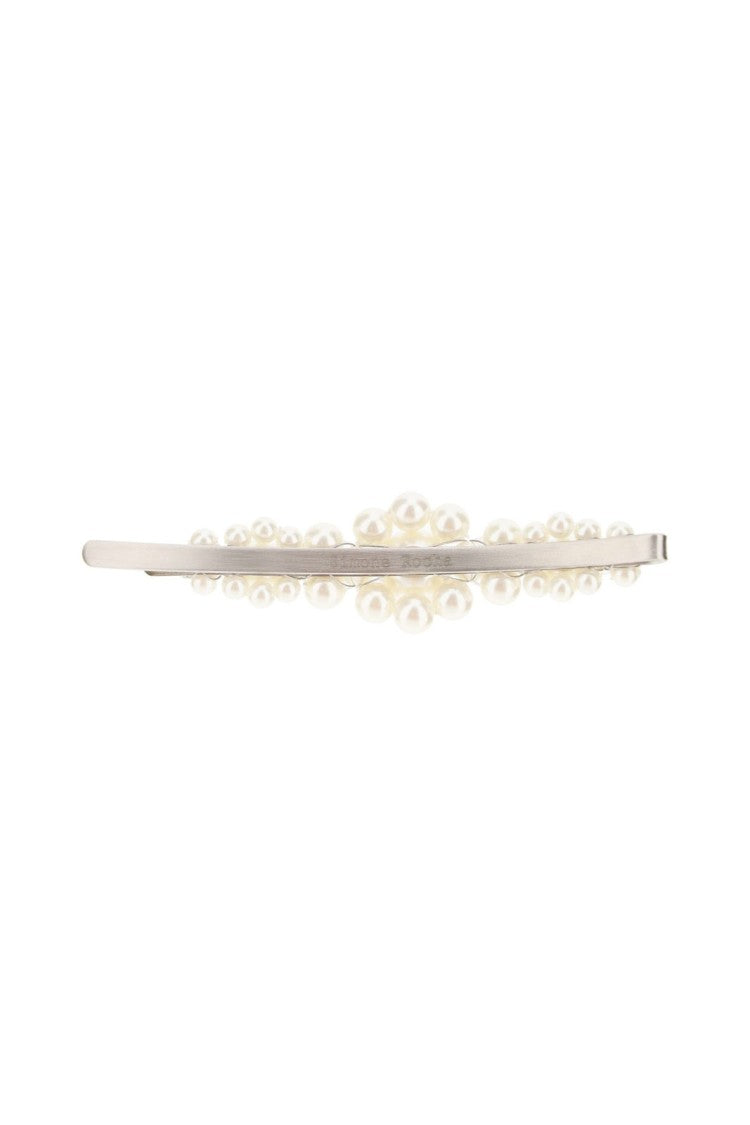Simone Rocha Large Flower Hair Clip - Pearl - Beige