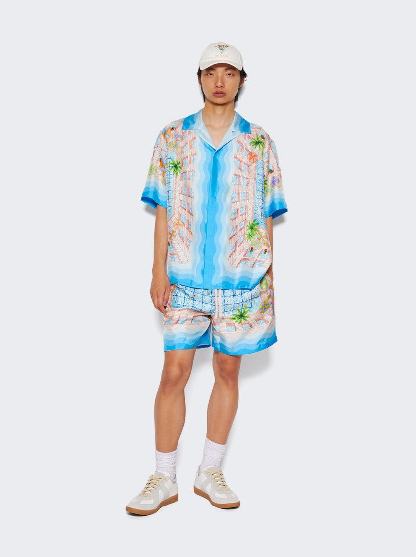 Casablanca Le Plongeon Silk Shorts