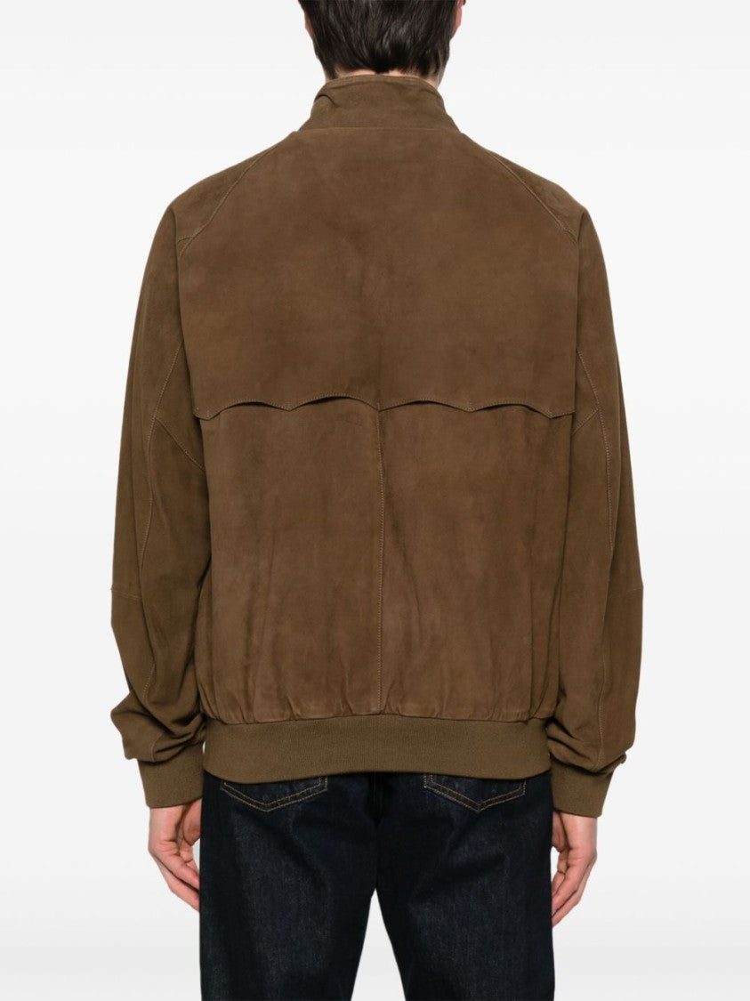 Baracuta Olive Brown Suede G9 Bomber Jacket
