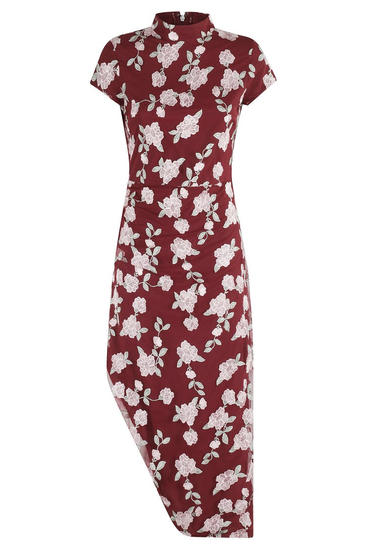 Rotate Mesh Asymmetric Dress