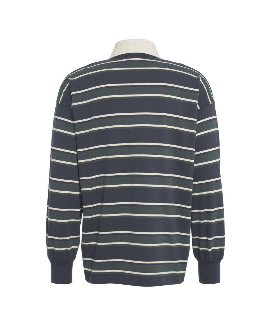 Autry Classic Striped Polo With Traditional Collar
