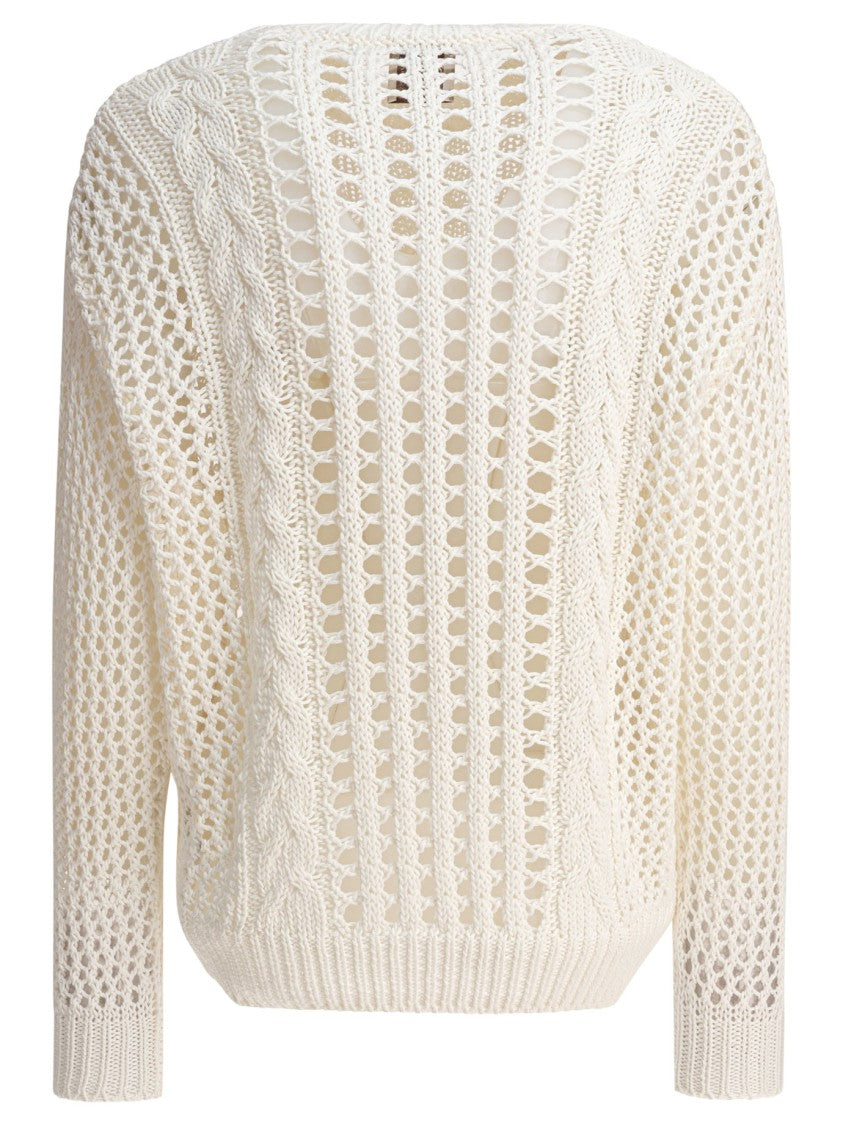 Rakki' Intricate Open-Knit Sweater