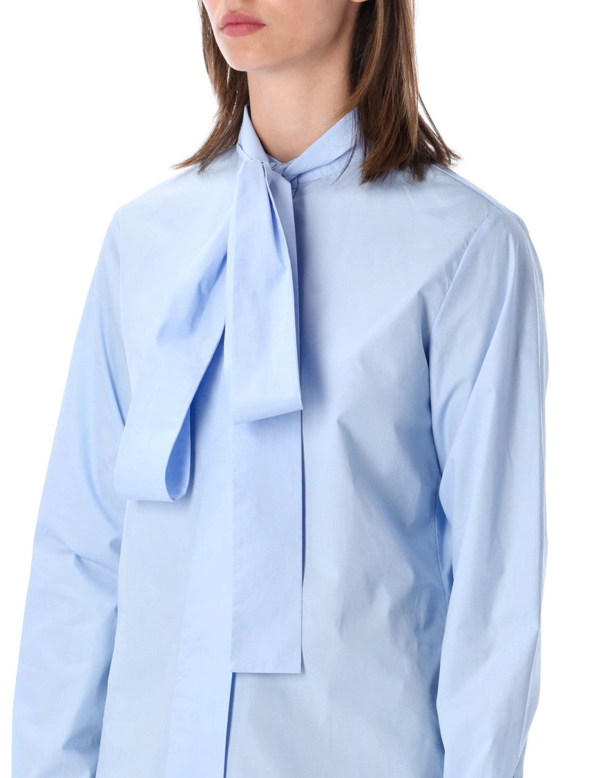 7 For All Mankind Bow Tailored Tie-Neck Shirt