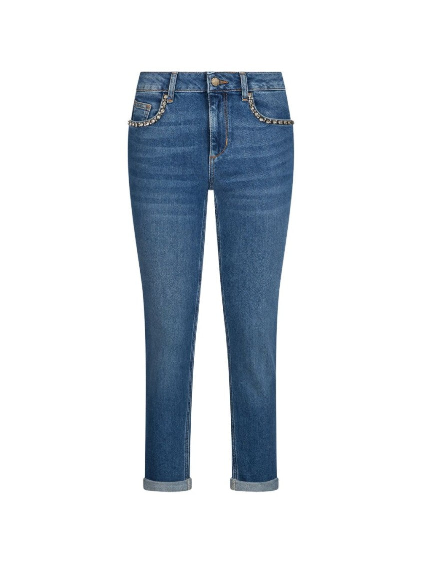 Liu Jo Blue Stone Wash Embellished Jeans