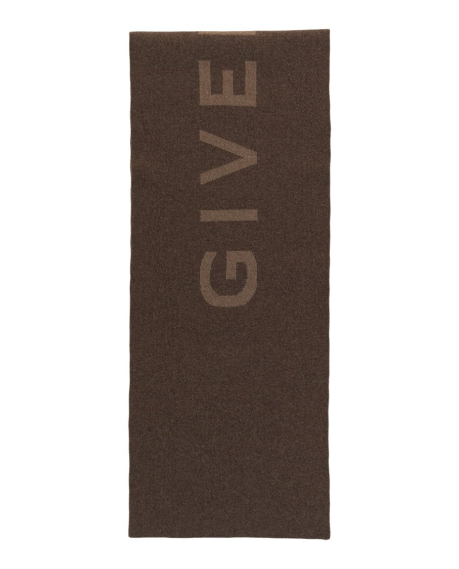 Givenchy Reversible Wool And Cashmere Scarf With Distinctive Logo Design