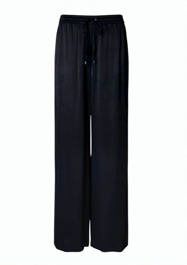 Boss Tavati Satin Drawstring Wide Leg Trousers