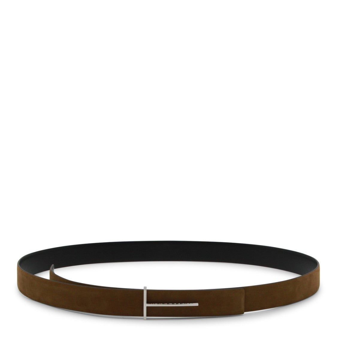 Tom Ford Tobacco Suede Adjustable Buckle Belt