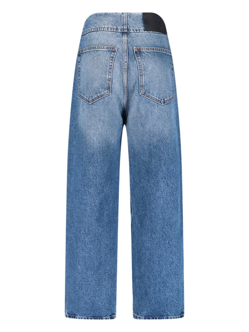 Mm6 By Maison Margiela Light Blue Straight-Leg Denim Jeans