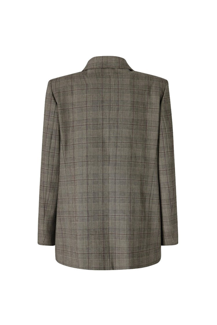 Pinko Multicolor Polyester-Wool Blend Plaid Blazer