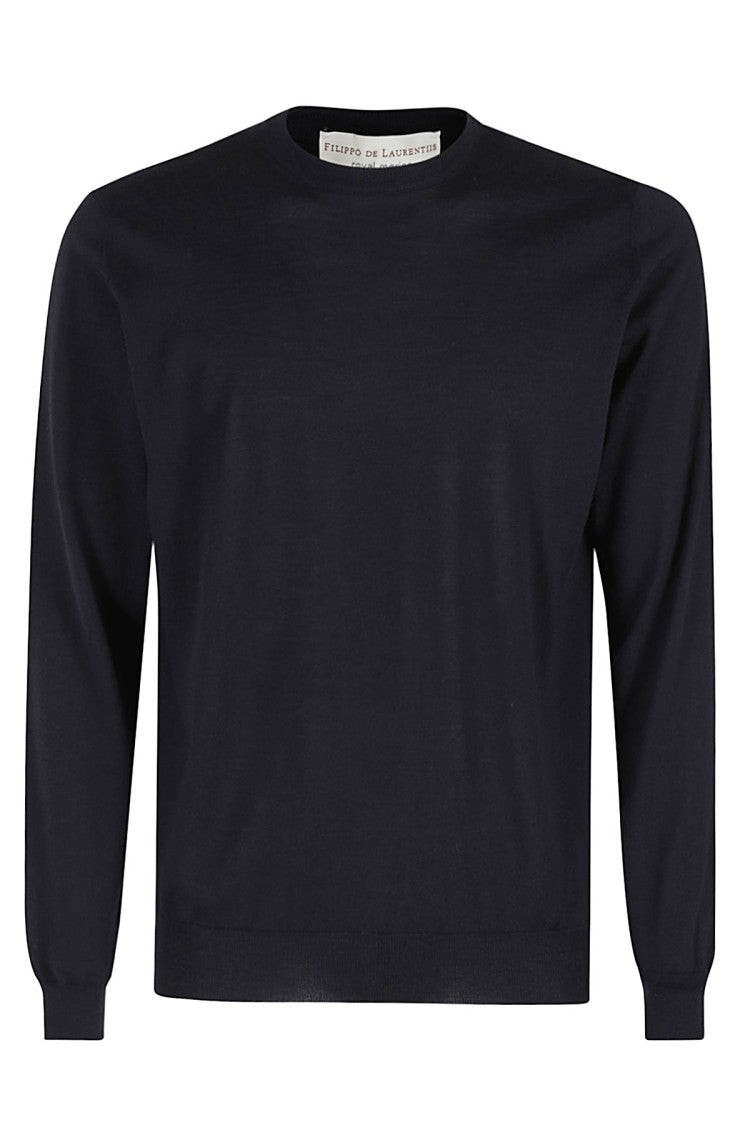Filippo De Laurentiis Superfine Merino Wool Crew Neck Sweater