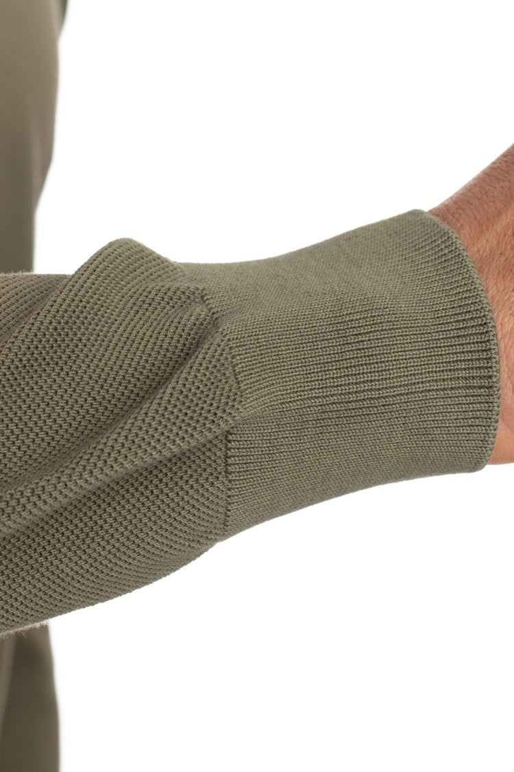 Gran Sasso Rice-Grain Cotton Crewneck Sweater
