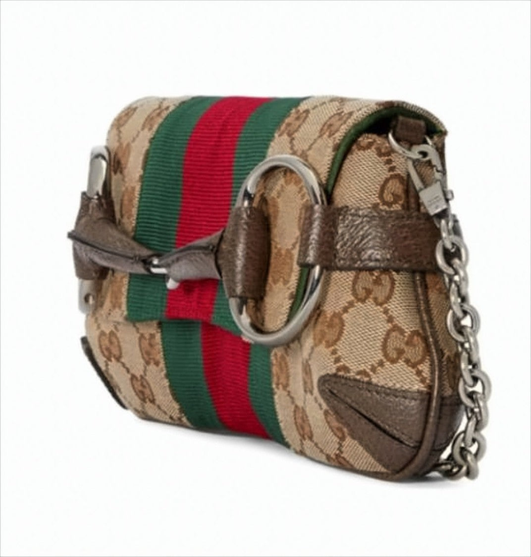 Gucci Rectangular Monogram Canvas Shoulder Bag